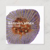 Terracotta Gold Waterverf Interieur Designer Vierkante Visitekaartje (Voorkant)