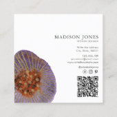 Terracotta Gold Waterverf Interieur Designer Vierkante Visitekaartje (Achterkant)