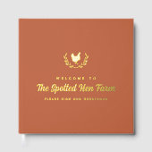 Terracotta Golden Hen Krans Boerderij Verhuur Gastenboek (Voorkant)