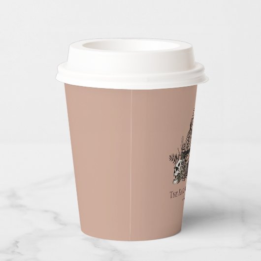 Terracotta Gotische schedels en Rozen geven Bedank Papieren Bekers (Rechts)