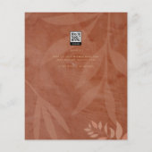 Terracotta Goud Bruiloft Herfst Bladeren Modern (Achterkant)