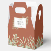 Terracotta Goud Groene Bruilofts Uitnodiging Favor Bedankdoosjes (Geopend)