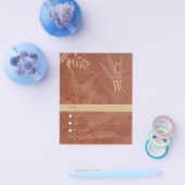 Terracotta Goud Herfst Bruiloft Bladeren Modern Flyer (Enkel)