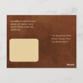 Terracotta Goud Kant Bruiloft RSVP Voor Matching I Briefkaart (Achterkant)