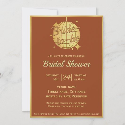 Terracotta goud marokkaans roestig bruin vrijgezel kaart (Voorkant)