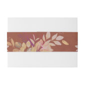 Terracotta & Goud Romantisch Fluweel Luxe Huwelijk Uitnodigingen Wikkel (Achterkant Voorbeeld)