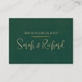 Terracotta & Goud Romantische bruiloft Warm Boho L Plaatskaartje (Achterkant)