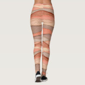 Terracotta Goudader Marmer - Warme Luxe (10) Leggings (Achterkant)