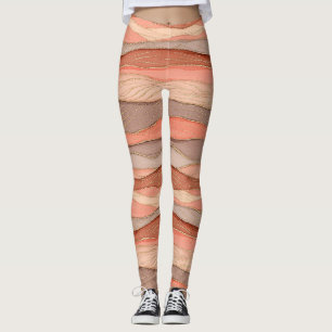 Terracotta Goudader Marmer - Warme Luxe (10) Leggings