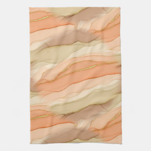 Terracotta Goudader Marmer - Warme Luxe (3) Theedoek