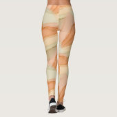 Terracotta Goudader Marmer - Warme Luxe (4) Leggings (Achterkant)