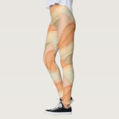 Terracotta Goudader Marmer - Warme Luxe (4) Leggings (Links)