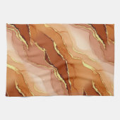 Terracotta Goudader Marmer - Warme Luxe (6) Theedoek (Horizontaal)