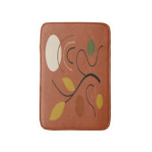 Terracotta Gouden Bladeren Huidig Ontwerp Badmat (Voorkant Verticaal)