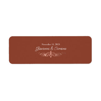 Terracotta Gouden Trouw sigaarbandlabels Etiket
