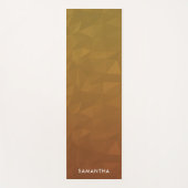 Terracotta Gradient Geometric Pattern Monogram Yogamat (Voorkant)