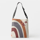 Terracotta Gray Bohemian Rainbow gepersonaliseerd  Crossbody Tas (Achterkant)