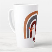 Terracotta Gray Bohemian Rainbow gepersonaliseerd Latte Mok (Linkerhoek)