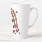 Terracotta Gray Bohemian Rainbow gepersonaliseerd Latte Mok (Rechts)