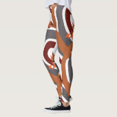 Terracotta Gray Bohemian Rainbow gepersonaliseerd Leggings (Links)
