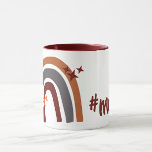 Terracotta Gray Bohemian Rainbow gepersonaliseerd  Mok