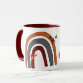 Terracotta Gray Bohemian Rainbow gepersonaliseerd Mok (Voorkant links)