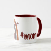 Terracotta Gray Bohemian Rainbow gepersonaliseerd Mok (Voorkant rechts)