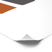 Terracotta Gray Bohemian Rainbow gepersonaliseerd Perfect Poster (Hoek)