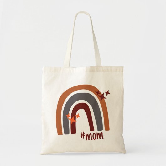Terracotta Gray Bohemian Rainbow gepersonaliseerd  Tote Bag (Voorkant)