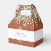 Terracotta Greenery Wedding Bedankt Bedankdoosjes (Achterkant)