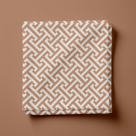Terracotta Griekse Sleutel Patroon Stof