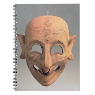 Terracotta grijnzende masker uit San Sperate, 6e-5 Notitieboek