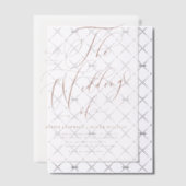 Terracotta grillige kalligrafie bruiloft vellum uitnodigingen (Offset (Uitnodiging))