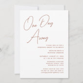 terracotta grillige script chic een dag weg kaart (Voorkant)