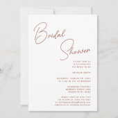 terracotta grillige script chic Vrijgezellenfeest Kaart (Voorkant)