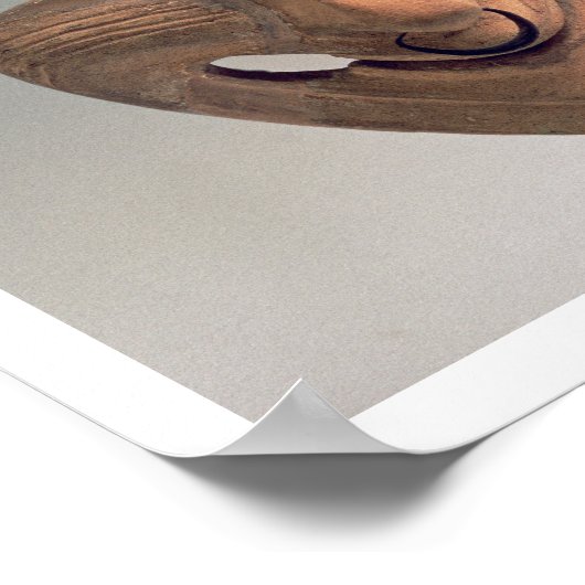 Terracotta grinning mask uit San Sperate, 6de-5de Poster (Hoek)