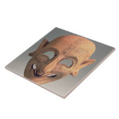 Terracotta grinning mask uit San Sperate, 6de-5de Tegeltje (Zijkant)