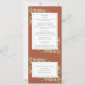 Terracotta groen alles-in-één trouwuitnodiging kaart (Achterkant)