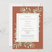 Terracotta groen feest van het leven foto kaart (Voorkant)