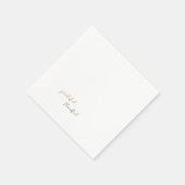 Terracotta & Groen Script Dankbaar Servet (Hoek)