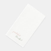 Terracotta & Groen Script Dankbaar Servet (Hoek)