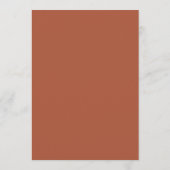 Terracotta Groene Huwelijksplanning Tijdlijn Programmakaart (Achterkant)