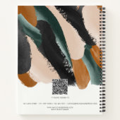 Terracotta groene moderne minimale foto abstract notitieboek (Achterkant)