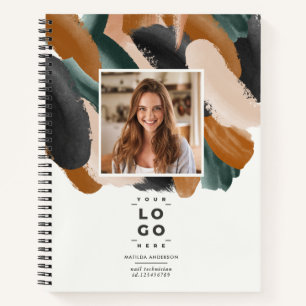 Terracotta groene moderne minimale foto abstract notitieboek