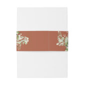 Terracotta groene slingerlichten bruiloft uitnodigingen wikkel (Achterkant Voorbeeld)