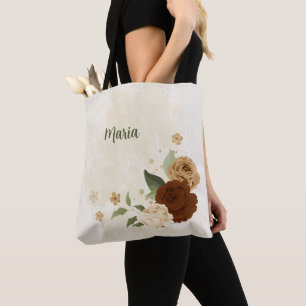 terracotta grondkleur tote bag