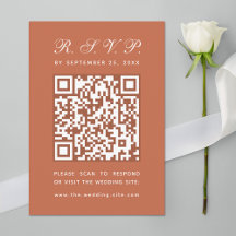 Terracotta grote QR-code eenvoudige kalligrafie Hu