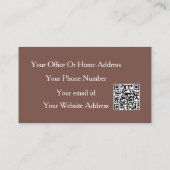 Terracotta haarstylist Beige Modern QR-code Visitekaartje (Achterkant)