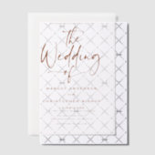 Terracotta Hand Lettered Calligraphy Wedding Vellum Uitnodigingen (Offset (Uitnodiging))