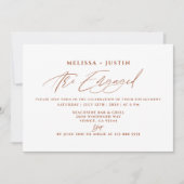 Terracotta Hand Lettered Photo Wedding Verloving Kaart (Voorkant)